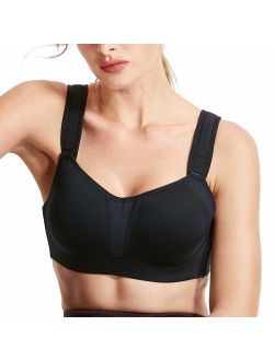 Women's High Impact Full Support Contour Underwire Bounce Control Plus Size Sports Bra
