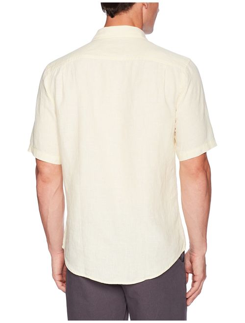 Amazon Essentials Men's Regular-Fit Short-Sleeve Linen Shirt