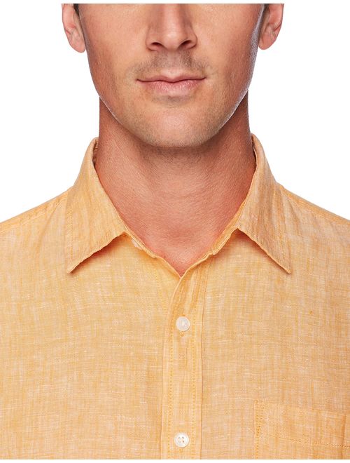 Amazon Essentials Men's Regular-Fit Short-Sleeve Linen Shirt