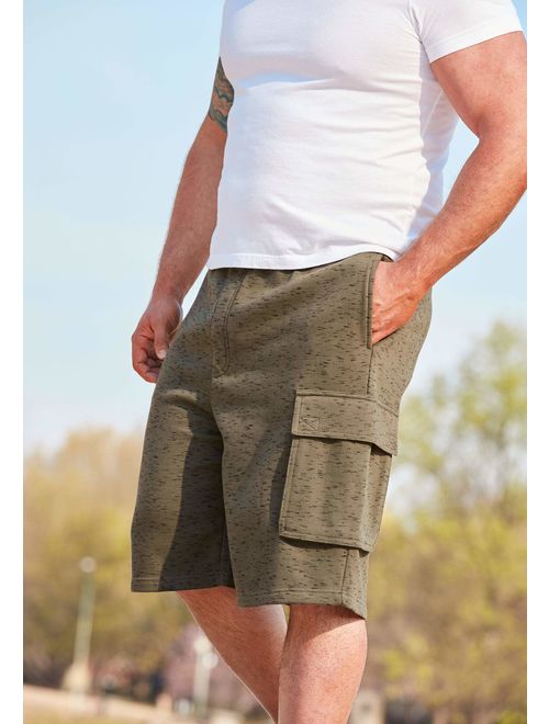 KingSize Men's Big and Tall Fleece 10" Cargo Shorts