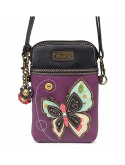 Chala Crossbody Cell Phone Purse-Women Canvas Multicolor Handbag with Adjustable Strap