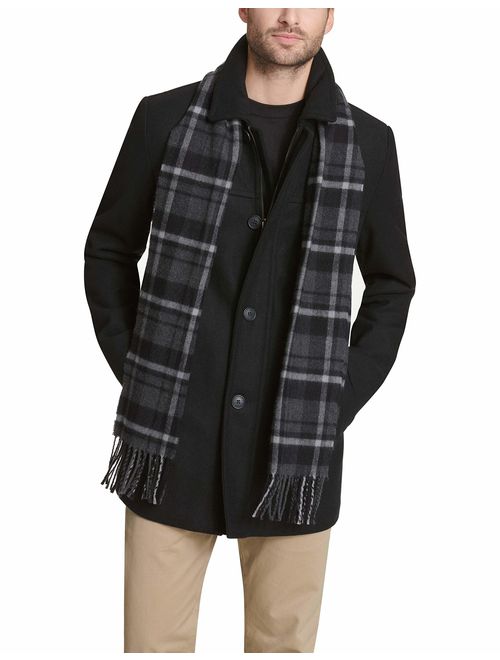 Dockers Men's Weston Wool Blend Car Coat with Scarf (Standard & Big and Tall Sizes)