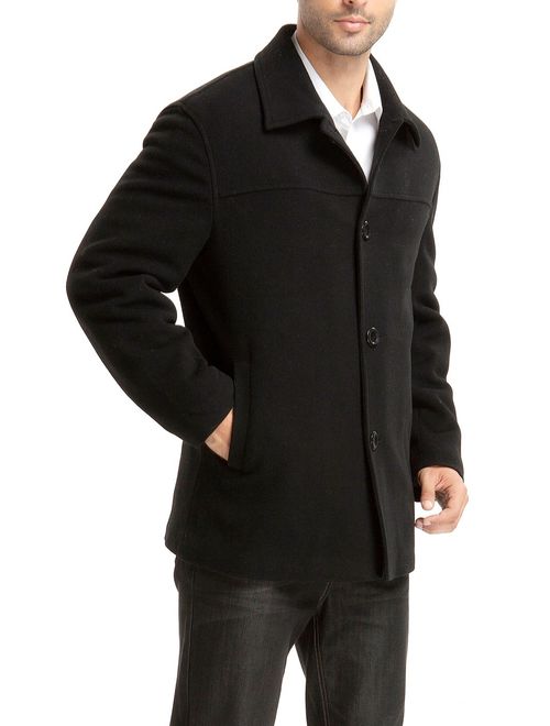 BGSD Men's Matthew Wool Blend Car Coat (Regular Big and Tall)