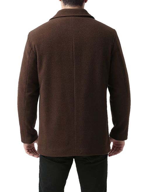 BGSD Men's Matthew Wool Blend Car Coat (Regular Big and Tall)