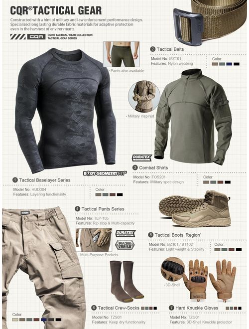 CQR Men's Urban Tactical Lightweight Utiliy EDC Cargo Classic Uniform Shorts