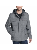 Buy Levi's Men's Wool Blend Military Jacket with Hood online | Topofstyle