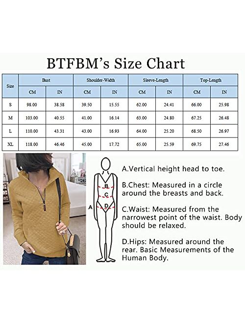 BTFBM Women Fashion Quilted Pattern Lightweight Zipper Long Sleeve Plain Casual Ladies Sweatshirts Pullovers Shirts Tops