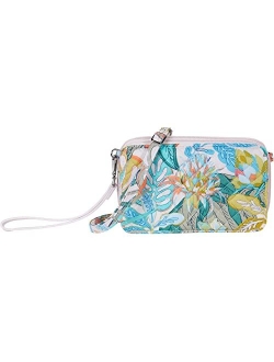 Women's Signature Cotton RFID All in One Crossbody Wristlet