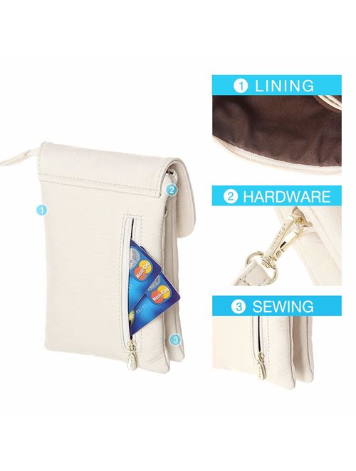 MINICAT Roomy Pockets Series Small Crossbody Bags Cell Phone Purse Wallet for Women