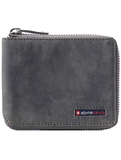Logan Zipper Bifold Wallet For Men or Women RFID Safe