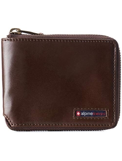 Logan Zipper Bifold Wallet For Men or Women RFID Safe