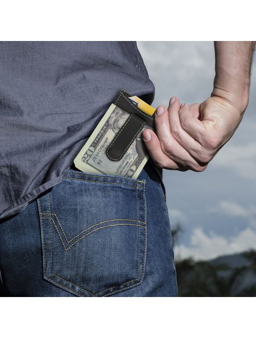 Timberland Men's Minimalist Front Pocket Slim Money Clip Wallet