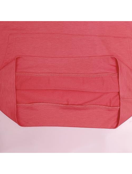 Barlver Women's Casual Hoodies Long Sleeve Sweatshirts Cowl Neck Drawstring Hooded Pullover Top with Pockets