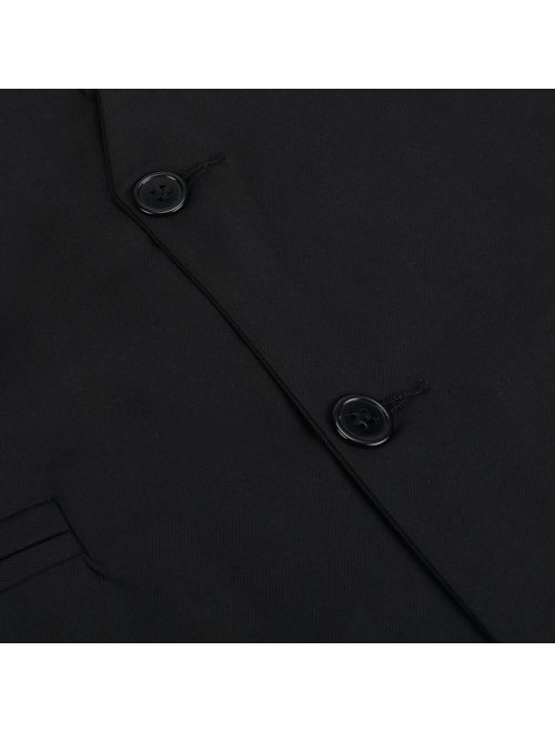 Tueenhuge Men's Top Designed Tuxedo Blazer Suit Vest Waistcoat with Bow Tie