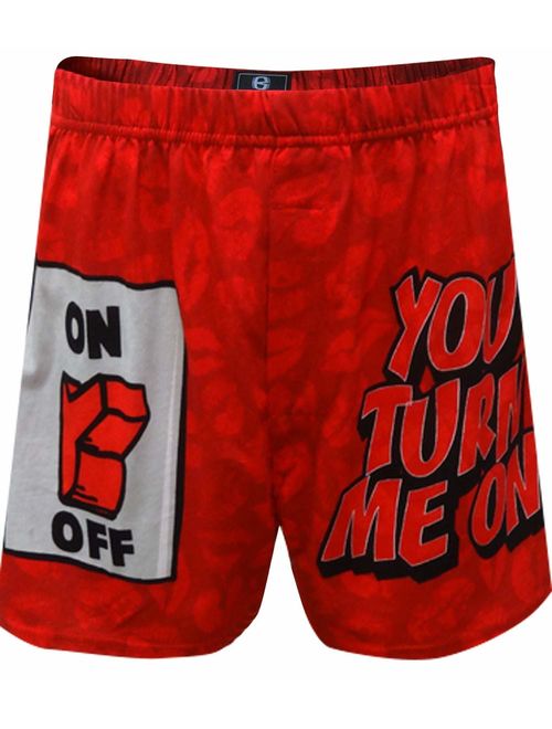 Briefly Stated You Turn Me On Love Style Men's Boxer Shorts