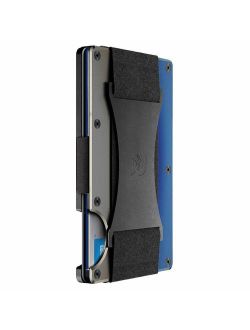 The Ridge Slim Minimalist Front Pocket RFID Blocking Titanium Metal Wallets for Men with Cash Strap