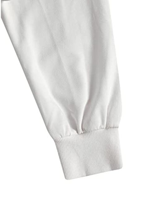 SweatyRocks Women's Letter Print Long Sleeve Crop Top Sweatshirt Hoodies