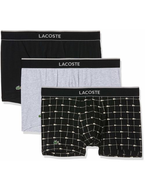 Lacoste Men's Underwear Cotton Stretch Trunks, Multipack