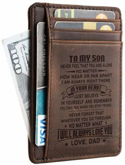 Toughergun Wife To Husband Father Mother to Son Gift Best Anniversary Christmas Birthday Gifts Slim Wallet