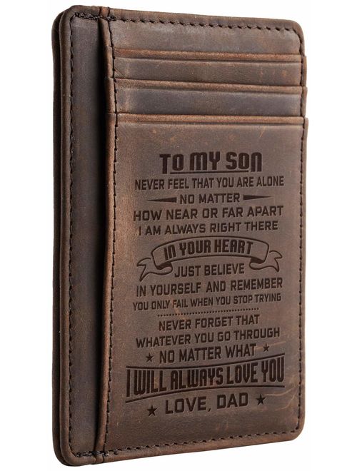 Toughergun Wife To Husband Father Mother to Son Gift Best Anniversary Christmas Birthday Gifts Slim Wallet