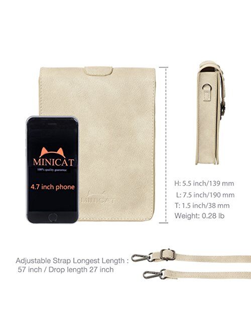 MINICAT Women RFID Blocking Small Crossbody Bags Cell Phone Purse Wallet With Credit Card Slots