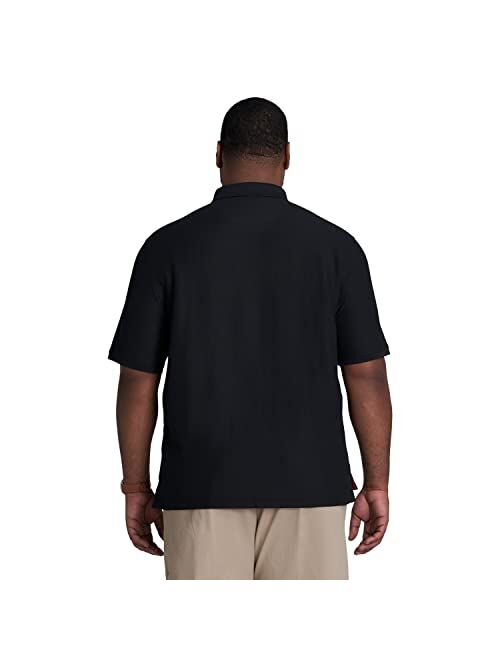 IZOD Men's Big and Tall Short Sleeve Solid Polo Moisture Wicking T-Shirt
