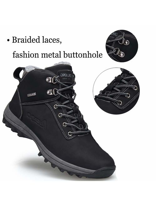 TSIODFO Women Winter Hiking Snow Boots The Cold All Weather with Fur Warm Outdoor Backpacking tekking Climbing Shoes