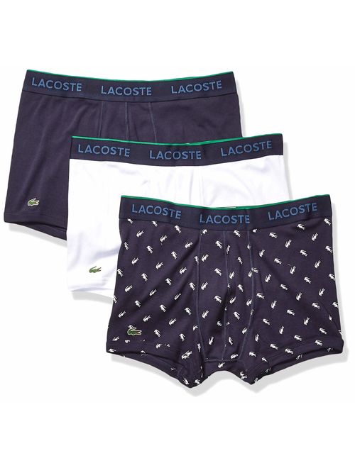 Lacoste Men's Cotton Stretch Trunk Underwear 3 Pack