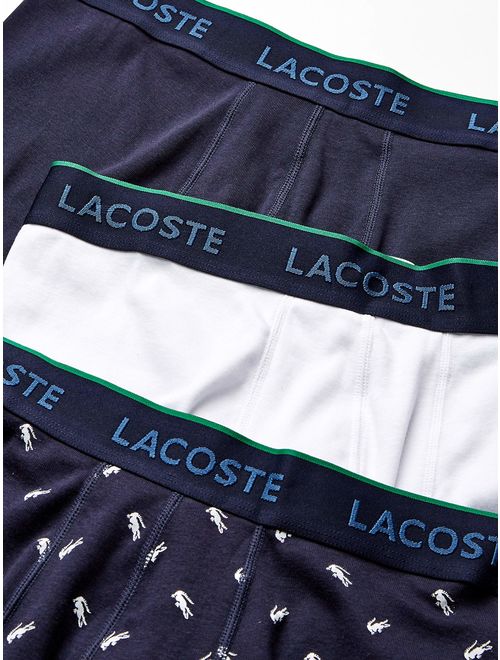 Lacoste Men's Cotton Stretch Trunk Underwear 3 Pack