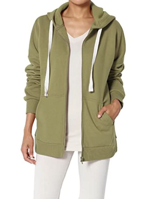 TheMogan S~3X Full Zip Ultimate Cotton Fleece Hoodie Sweatshirt Relaxed Jacket