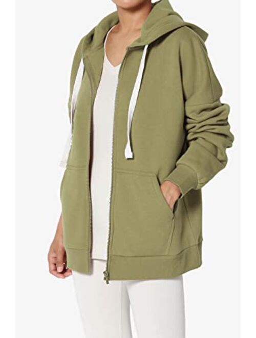 TheMogan S~3X Full Zip Ultimate Cotton Fleece Hoodie Sweatshirt Relaxed Jacket