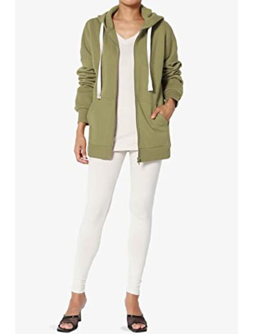 TheMogan S~3X Full Zip Ultimate Cotton Fleece Hoodie Sweatshirt Relaxed Jacket