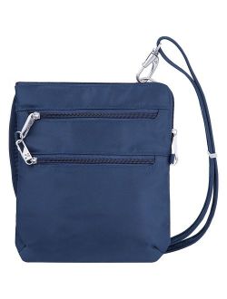 Anti-theft Classic Slim Dbl Zip Crossbody Bag