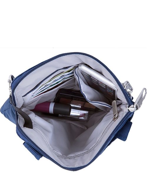 Travelon Anti-theft Classic Slim Dbl Zip Crossbody Bag