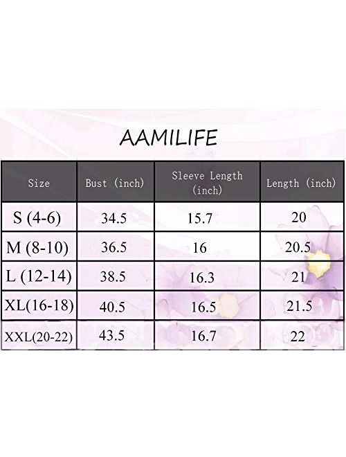 AAMILIFE Women's 3/4 Sleeve Cropped Cardigans Sweaters Jackets Open Front Short Shrugs for Dresses