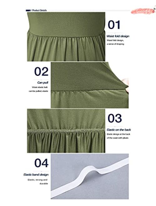 AUSELILY Women's Summer Sleeveless Loose Plain Maxi Dress Casual Long Dress with Pockets