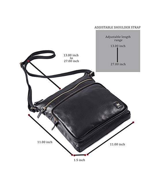 Wise Owl Accessories Women's Leather Crossbody Purses and Handbags for-Premium Crossover Bag Over the Shoulders