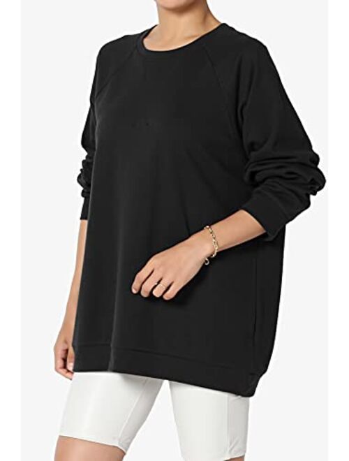 TheMogan Casual Oversized Crew Or V-Neck Sweatshirts Loose Fit Pullover Tunic S~3XL