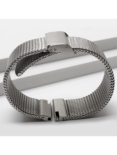 20mm 22mm Quick Release Premium Mesh Stainless Steel Watch Bands Strap for Men Women