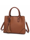 CATMICOO Satchel Handbags for Women Purses Ladies Shoulder Bag with Detachable Double Tassels 