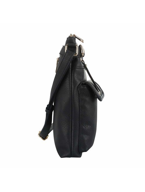 SG SUGU Lightweight Medium Crossbody Bag with Multi Pocket for Women