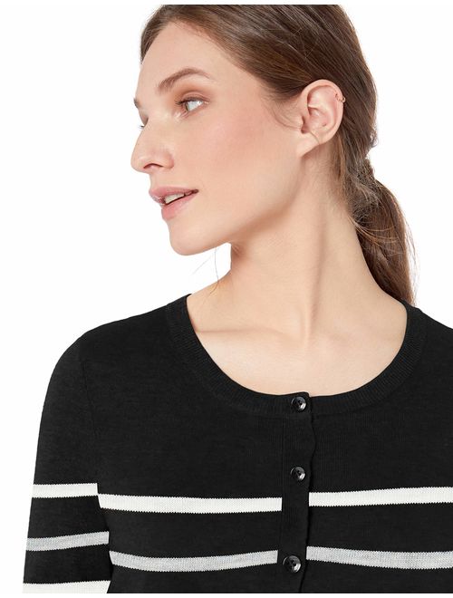Amazon Essentials Women's Lightweight Crewneck Cardigan Sweater