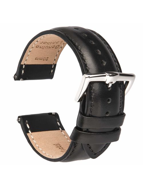 Buy B&E Quick Release Leather Watch Bands Strap - Elegant Wristband ...
