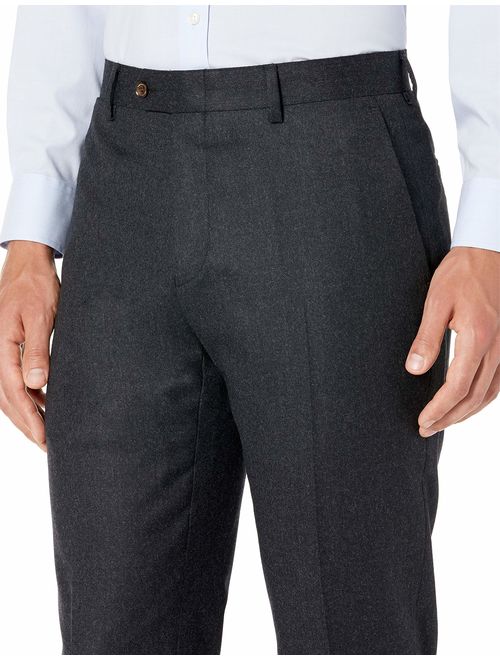 Amazon Brand - BUTTONED DOWN Men's Slim Fit Italian Wool Flannel Suit Pant