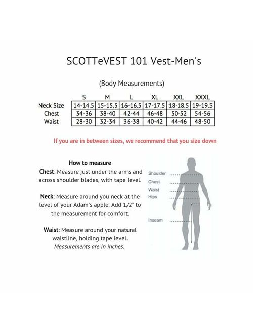 SCOTTeVEST 101 Travel Vest for Men - Hidden Pockets - Lightweight Utility Vest