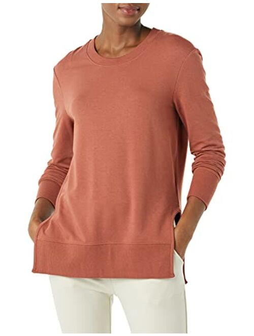 Amazon Brand - Daily Ritual Women's Terry Cotton and Modal Pullover with Side Cutouts