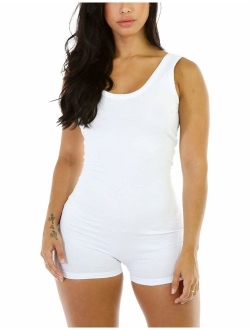 Amilia Sexy Sleeveless Tank Tops Short Romper Sports Jumpsuit Bodysuit One Piece Short Catsuit