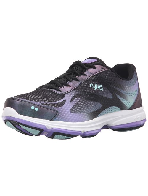 Ryka Women's Devotion Plus 2 Walking Shoe, Black/Purple, 9 M US