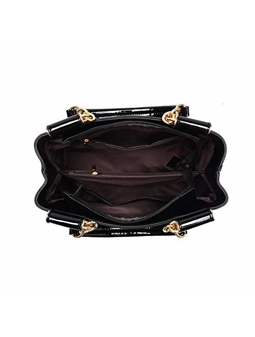 Nevenka Women Handbag Purse Crossbody Shoulder Bag Patent Leather Top Handle Handbags