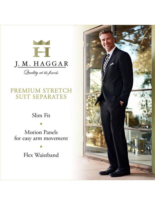 J.M. Haggar Men's Tall Size Premium Slim Fit Suit Separate Pant